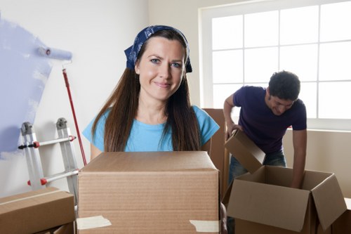 Professional furniture removal service in action